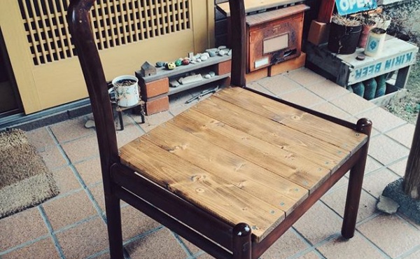 座面を作り替えた椅子