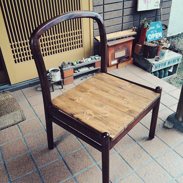 座面を作り替えた椅子